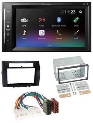 Pioneer DAB MP3 2DIN Bluetooth USB Autoradio für Toyota Corolla 04-09 Verso schw - Bild 1 von 4