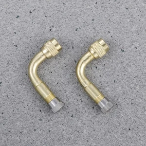 Adaptador cambiador de neumáticos de junta de válvula de latón 2 piezas vástago extensores adaptador de camión - Imagen 1 de 11