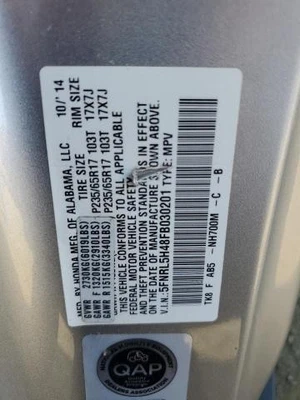 Used Power Steering Pump fits: 2015 Honda Odyssey 3.5 Grade A — 第 1/4 张图片