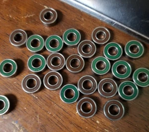 20pz Cuscinetti a sfera di precisione in acciaio cromato 5x11x4mm con guarnizioni in gomma acciaio legato - Foto 1 di 7