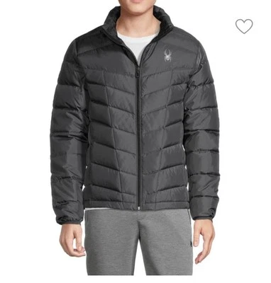 NWOT Spyder Men M Pelmo 80% Down Puffer Jacket Charcoal Ski Snow Lightweight - Image 1 of 4