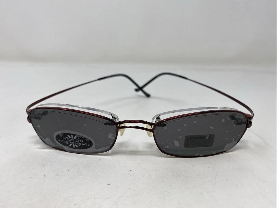 Revolution Airs RA104B RED LUSTER 48-17-150 Eyeglasses Frame w/ Clip-on PM40 - Image 1 of 4