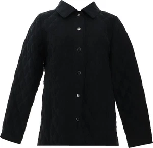 Isaac Mizrahi Faux Suede Quilted Barn Jacket Lining Pitch Black 3X NWOT (1175) - Picture 1 of 9