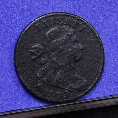 1803 Large Cent - Sm Date, Sm Frac - XF Details, Damage & Corrosion (#58916-L) - Image 1 of 4