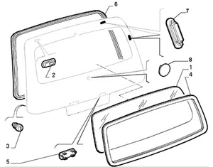 GUARNIZIONE LUNOTTO NUOVA FIAT CINQUECENTO (170) 91-98 Fiat 7697408 - Foto 1 di 1
