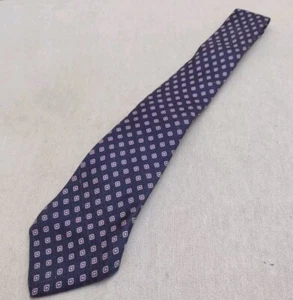 Kiton Napoli Geometric Handmade Men's Blue /Violet Silk Pre-owned - Picture 1 of 6