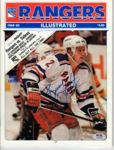 Brian Leetch signed 1988 Rangers Official Program PSA/DNA autograph auto - Picture 1 of 2
