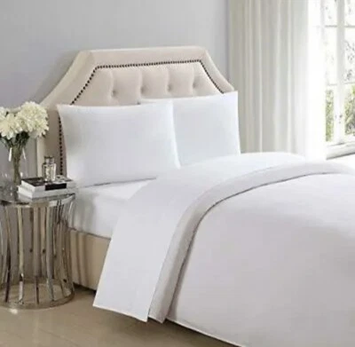 Charisma Classic Solid 310 TC Cotton Sateen KING Pillowcase Pair White - Image 1 of 4