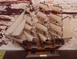 "HMS Bounty" Historische Seegelschiff 3 Master Holz detailgetreu mit Ständer@@@ - Bild 1 von 9