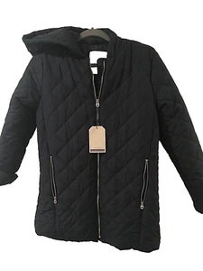 Cappotto giacca trapuntato con cappuccio ZARA bambina Navy 13 14 nuovo con etichette - Foto 1 di 4
