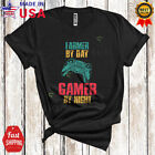 Vintage Farmer By Day Gamer By Night Matching Gaming Video Games Gamer Shirt,Mug