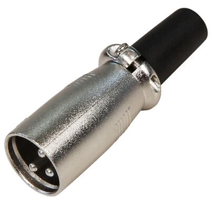 XLR Stecker Mikrofonstecker 3 polig DMX Kabel Zugentlastung Mikrofonkabel Metall - Imagen 1 de 2