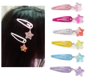 Girls Star Hair Clips Star Hair Barrettes Cute Hair Clips Metal Snap Hair Pin... - Picture 1 of 7