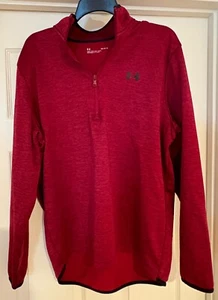 Giacca in pile Under Armor con zip 1/4, taglia Large, bordeaux - Foto 1 di 5