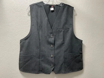 Aramark Unisex Hospitality Work Vest Gray 3 Pocket Work Top Unisex Size XL EUC - Image 1 of 3