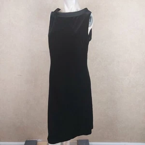 American Living New Womens Sleeveless Black Velvet Dress Size 4__ NWT B13D2 - Picture 1 of 4