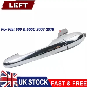 For Fiat 500 & 500C Near Passenger /Left Side Chrome Outer Door Handle 735592026 - Picture 1 of 13