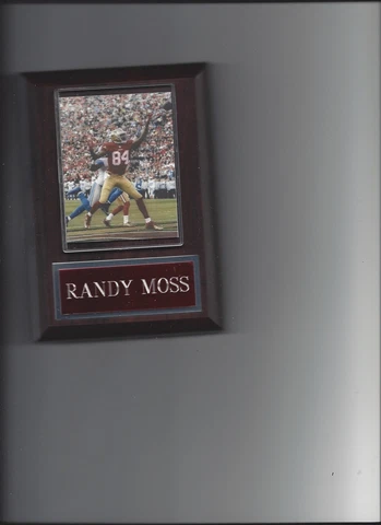RANDY MOSS PLAQUE FOOTBALL SAN FRANCISCO FORTY NINERS 49ers NFL Cover
