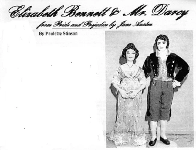 1:12 scale Miniature Doll Pattern~ ELIZABETH BENNET & MR DARCY    PS544  - Image 1 of 1