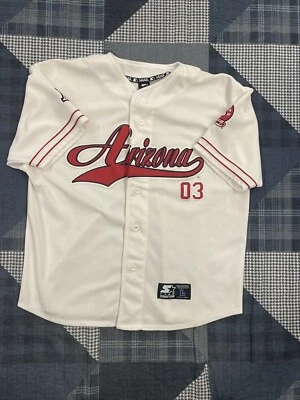 Vintage 90s Starter Arizona Wildcats NCAA Baseball Sewn Jersey Mens Sz L - Image 1 of 4