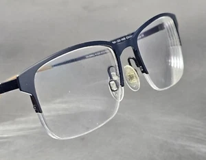 Warby Parker Caldwell W 2250 Brushed Navy Half Rim Eyeglasses Frames 54-20-145 - Picture 1 of 13