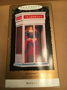 1995 Hallmark Superman Telephone Booth Light & Motion Ornament (NOT TESTED) - Picture 1 of 12