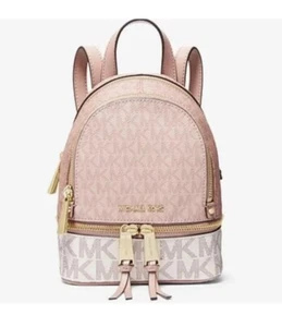 NEW Michael Kors Rhea Mini Convertible Logo Backpack Ballet multi, Dust bag - Picture 1 of 16