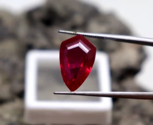 High Quality Red Ruby Gemstone 12Ct Excellent Shield Cut Natural Ruby Loose Gem - Picture 1 of 10