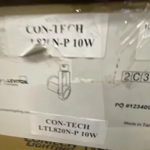 New In Box Con-tech LTL820N-P Lithonia Gimble WHITE TRACK HEAD LIGHT PAR20 RING - Picture 1 of 5