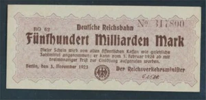 Banknoten Berlin 1923 Pick-Nr: S1026 Inflationsgeld der Deutschen Reichsb (10288 - Bild 1 von 1