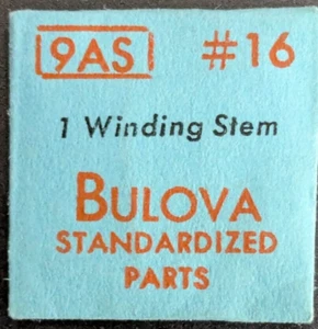 NOS NEW Genuine Bulova Cal. 9AS # 16 Winding Stem - Vintage Watch Part - Picture 1 of 2