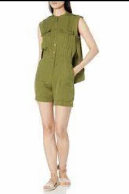 NWT Catherine Malandrino Safari Sojourn Green Short Romper Jumpsuit Size 8/10 - Image 1 of 4