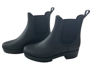 Botas de lluvia Jeffrey Campbell para mujer talla 9 Rainz Boot negras - Imagen 1 de 4