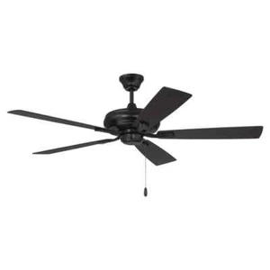 CRAFTMADE Eos 52 in. Indoor 3-Speed Black Ceiling Fan Black/Greywood Blades - Picture 1 of 8