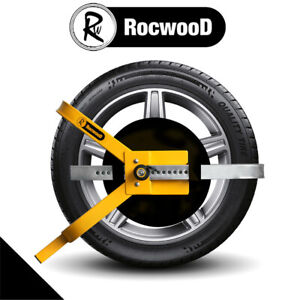 Wheel Clamp Anti Theft Lock RocwooD Security Car Heavy Duty For 13" - 15" Wheels