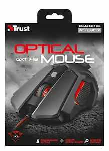 TRUST 21197 GXT148 ORNA ILLUMINATED 8 PROGRAMMABLE BUTTON 3200DPI GAMING MOUSE - Picture 1 of 6