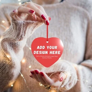 Adornos de Navidad Personalizados Acrílico Árbol Adornos Colgante Decoración - Cualquier Texto Imagen - Imagen 1 de 11
