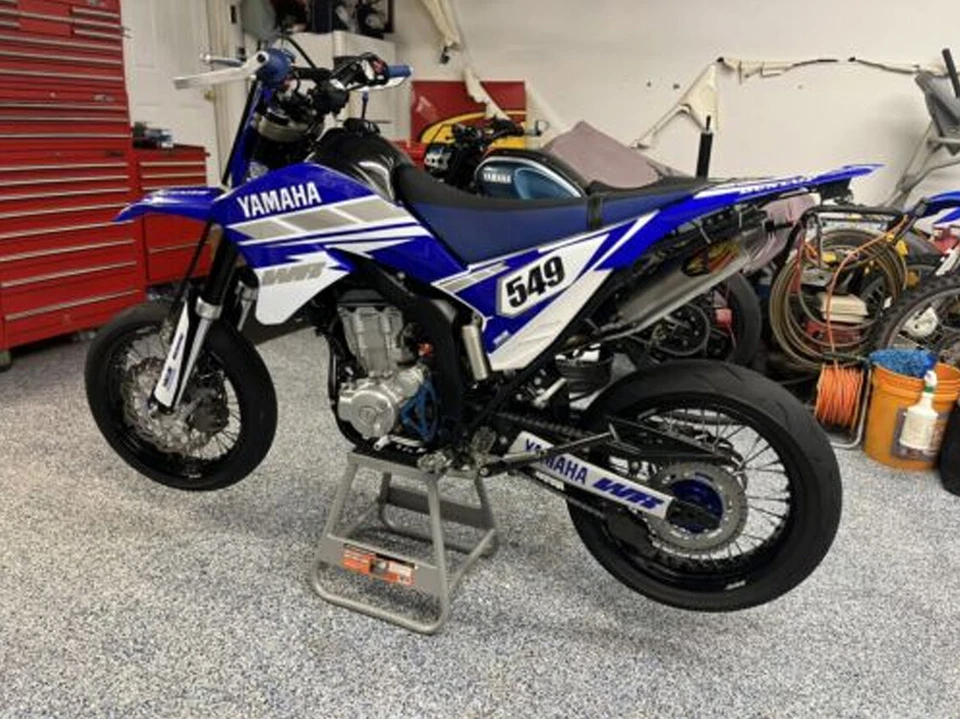 YAMAHA WR 250R WR250X Kit Gráficos Azul Calcomanías Adhesivas Se Adapta a 2008-2021 21mil Foto 1 de 4