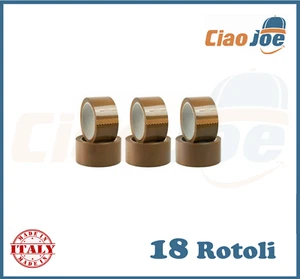 18 rotoli nastro adesivo avana 66 o 132 metri silenzioso per imballaggio - Imagen 1 de 1