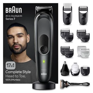 Braun MGK7491 17in1 Style Kit Beard Body Hair Nose Ear ProBlade 100min Organizer - Picture 1 of 13
