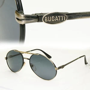 Bugatti 1980s France Sunglasses Vintage Pilot Grey Gunmetal 02943 261022 - Picture 1 of 12