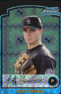 2003 (ROCKIES) Bowman Chrome Draft X-Fractors #47 Scott Beerer/130