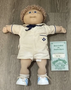 1985 Cabbage Patch Kids Doll Blond Hair Blue Eyes By Coleco w/ Birth Certificate - Picture 1 of 5