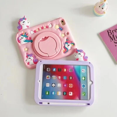 For iPad 10th 9 8 mini 6 5 4 Air 4 5 6 Pro 11 Unicorn Kid Shockproof Handle Case - Image 1 of 4