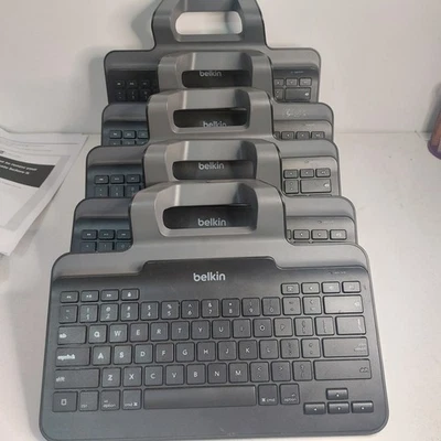 5 x Belkin Wired Tablet Keyboard with Stand for iPad - Lightning Connector - Image 1 of 4