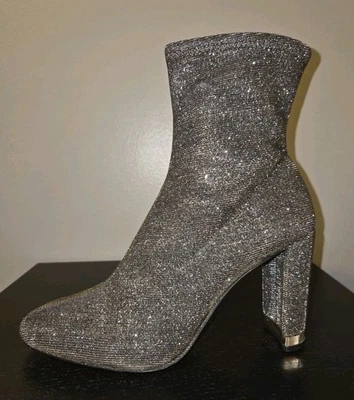 Botas sin cordones Michael Kors Mandy plateadas y doradas brillantes metálicas elásticas para mujer 9,5 Foto 1 de 4