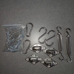 Awroutdoor Shade Sail Hardware Kit Stainless Steel Hardware Kit for Triangle - Picture 1 of 2