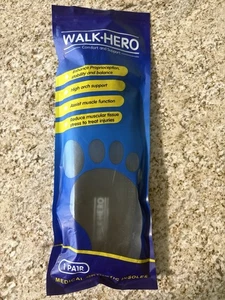 Walk-Hero medizinische orthopädische Einlegesohlen Komfort/Stütze blau - Männer 6 -6,5 Damen 8-8,5" - Bild 1 von 3