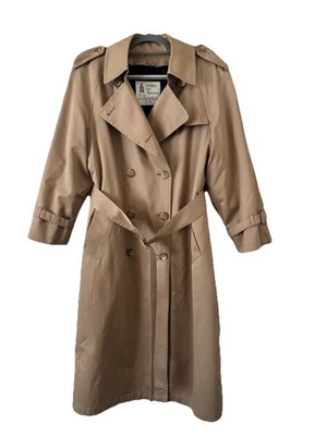 London туман пальто женщин Тренч Sz 12P съемный молнии шерстяная смесь подкладка - Изображение 1 из 4