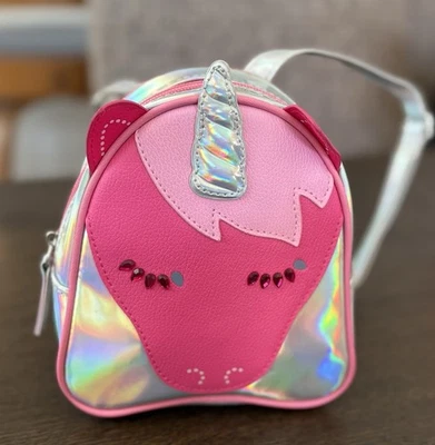 Mini mochila cosmética Bath & Body Works maquiagem unicórnio rosa estado perfeito - Imagem 1 de 4